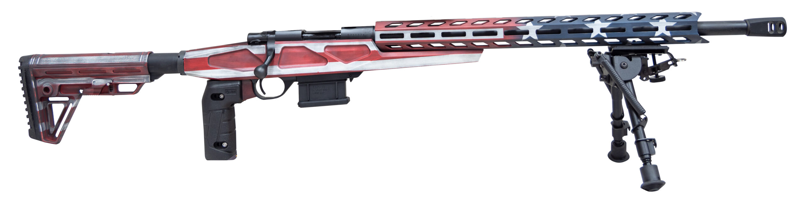 LSI HOWA Mini M1500 6mm ARC Rifle with RWB Flag Design