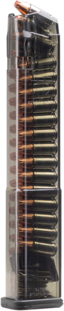 Elite Tactical Systems Carbon Smoke Series Gen 2 Glock 17/18/19/26/34/45 Pistol Magazine 9mm Luger 31 Round Carbon Smoke 1 Pack Polymer