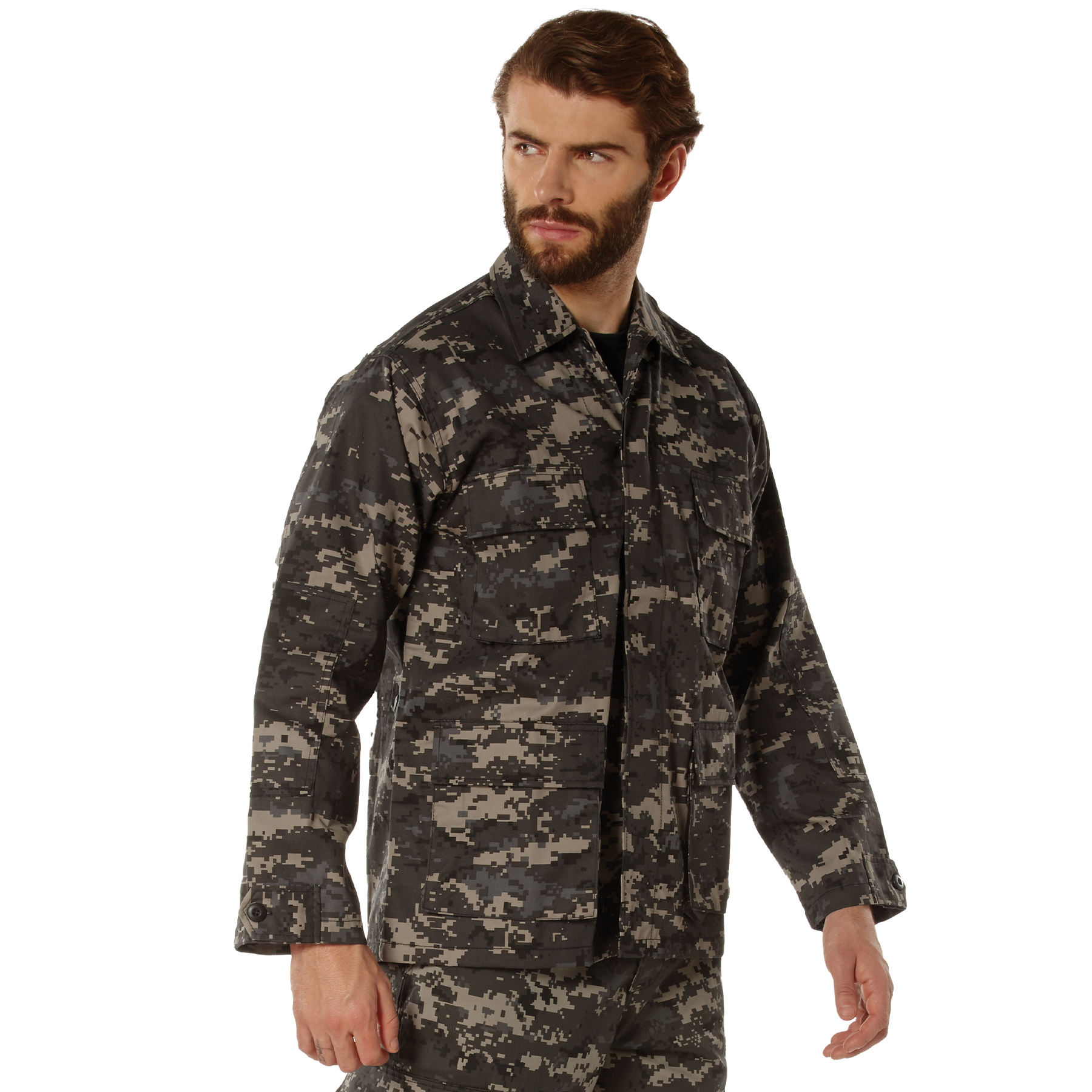 Rothco Digital Camo Bdu Shirt - Subdued Urban Digital Camo, Large