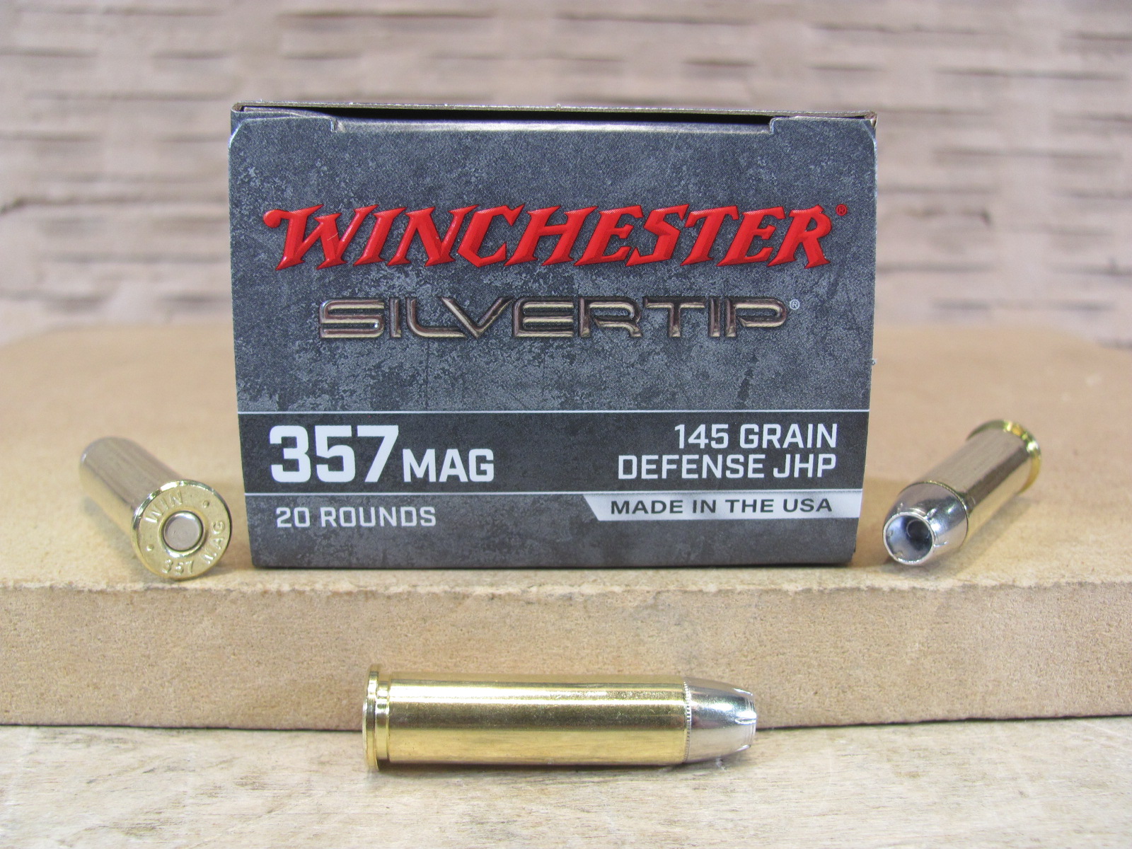 200 Round Case – 357 Magnum 145 Grain Defense JHP Winchester Silvertip Ammo – W357STX