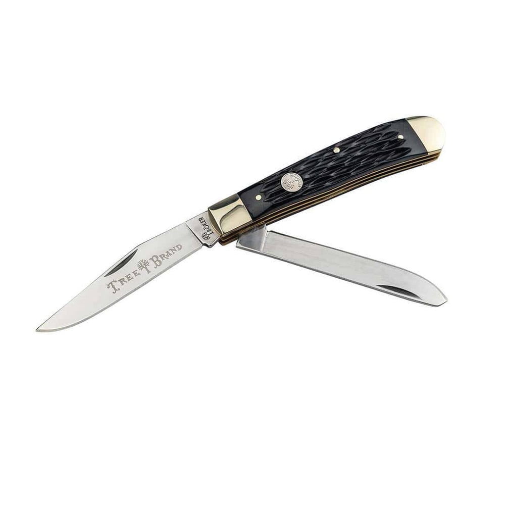Boker Manufactory Traditional Series 2.0 Trapper Folding Knife Clip Point/Spey, Black