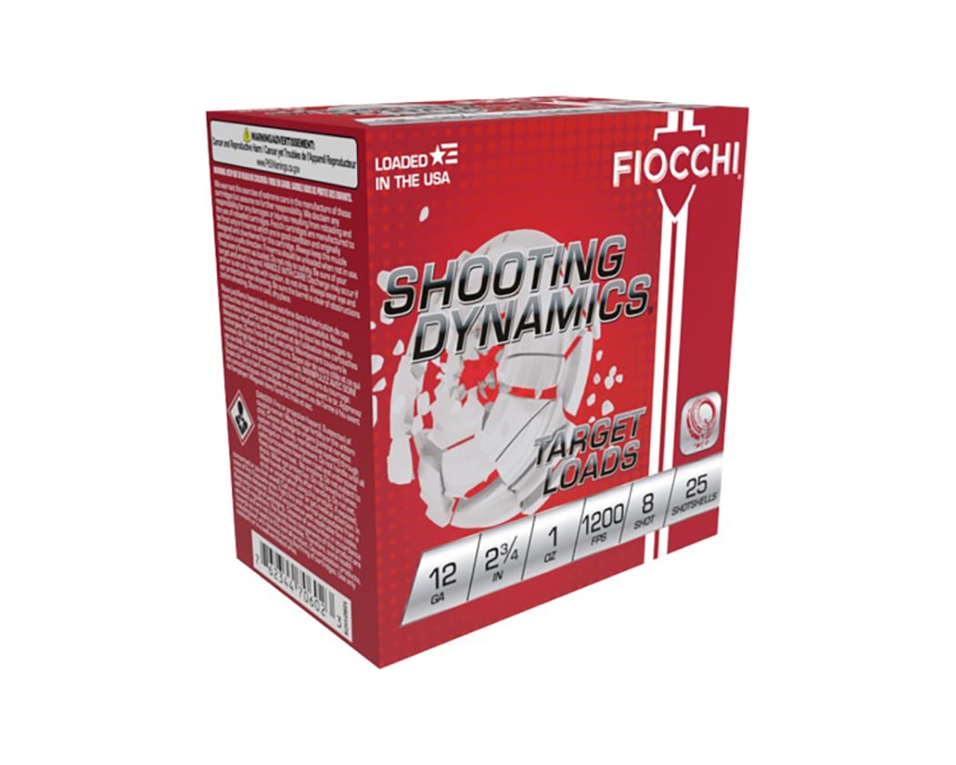 Fiocchi 12ga 2.75" 1oz #8 Target Shotshell Ammunition 25rds - 12SD1H8