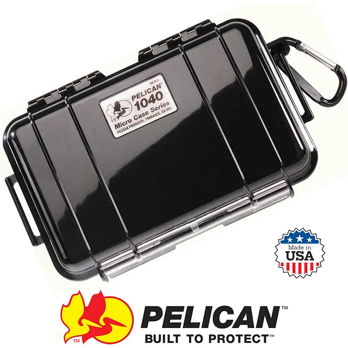 1040 Micro Case with No Foam Black Internal Dimensions 6.5x3.9x1.8