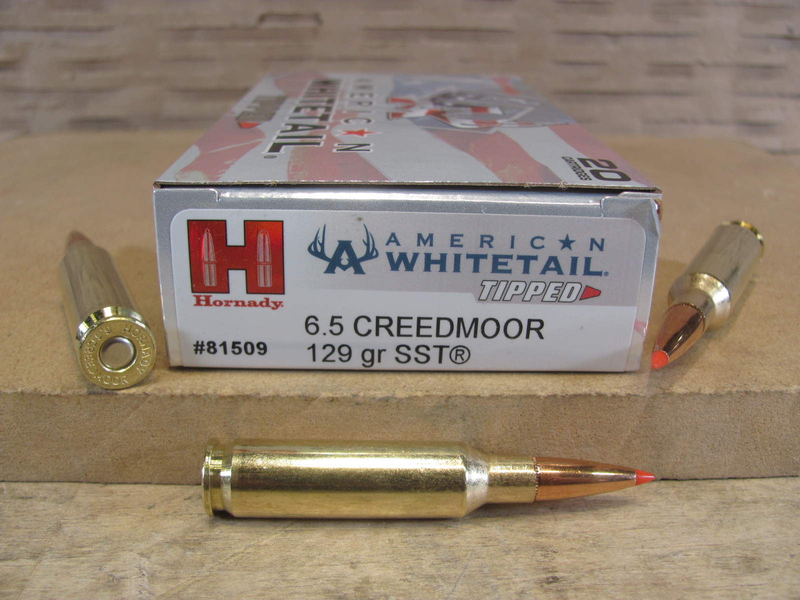 20 Round Box – 6.5 Creedmoor 129 Grain SST Tipped Hornady Ammo – 81509