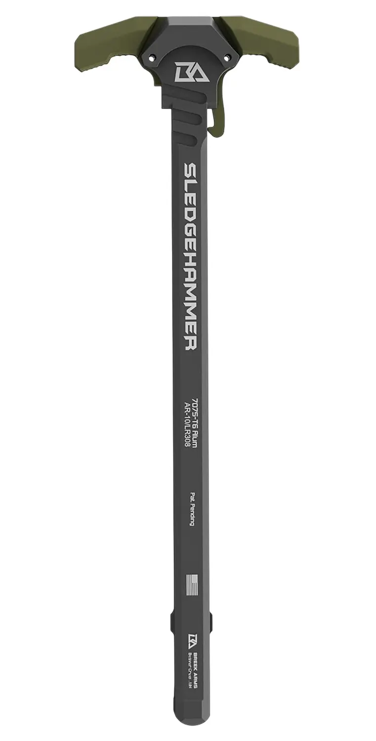 Breek Arms BRK6010RGREEN Sledgehammer Charging Handle AR-10/LR-308 OD Green Aluminum