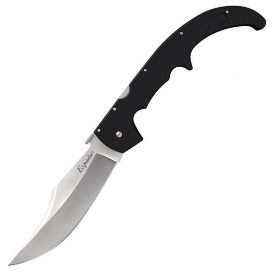 Cold Steel Espada XL Folding Knife Clip Point Black - Durable, Lightweight, Reliable and Sleek Handle - CS-62MGC
