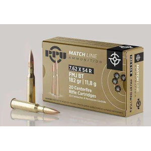 PPU PPM7 Match  7.62x54mmR 182 gr Full Metal Jacket (FMJ) 20 Bx/ 10 Cs