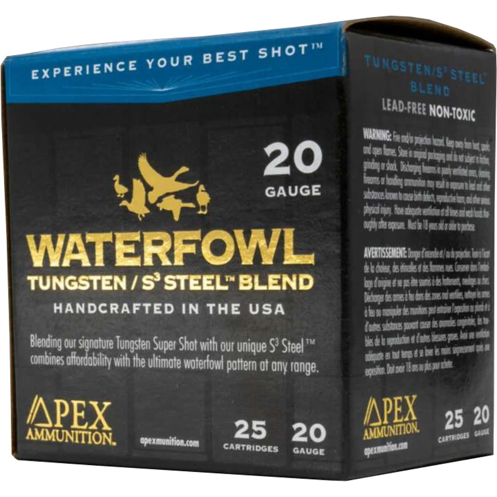 Apex Waterfowl TSS/S3 Steel Blend Shotgun Ammo 20 ga. 3 in. 1 1/8 oz. #2 #7.5 25 rd.