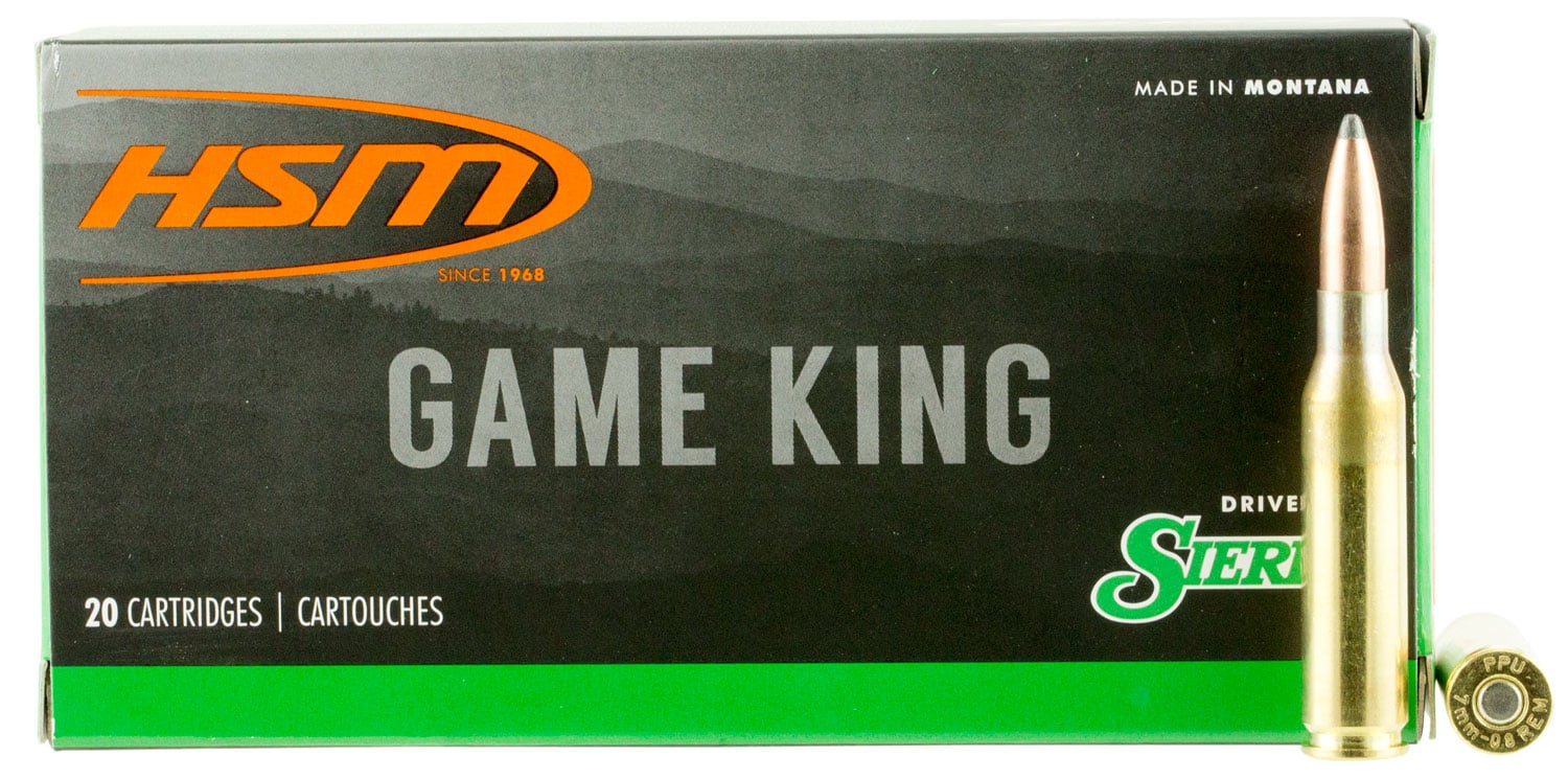 HSM 7MM087N Game King 7mm-08 Rem 140 gr Sierra GameKing Spitzer Boat Tail 20 Per Box/ 25 Case - No Credit Card Fees - Low, flat rate shipping