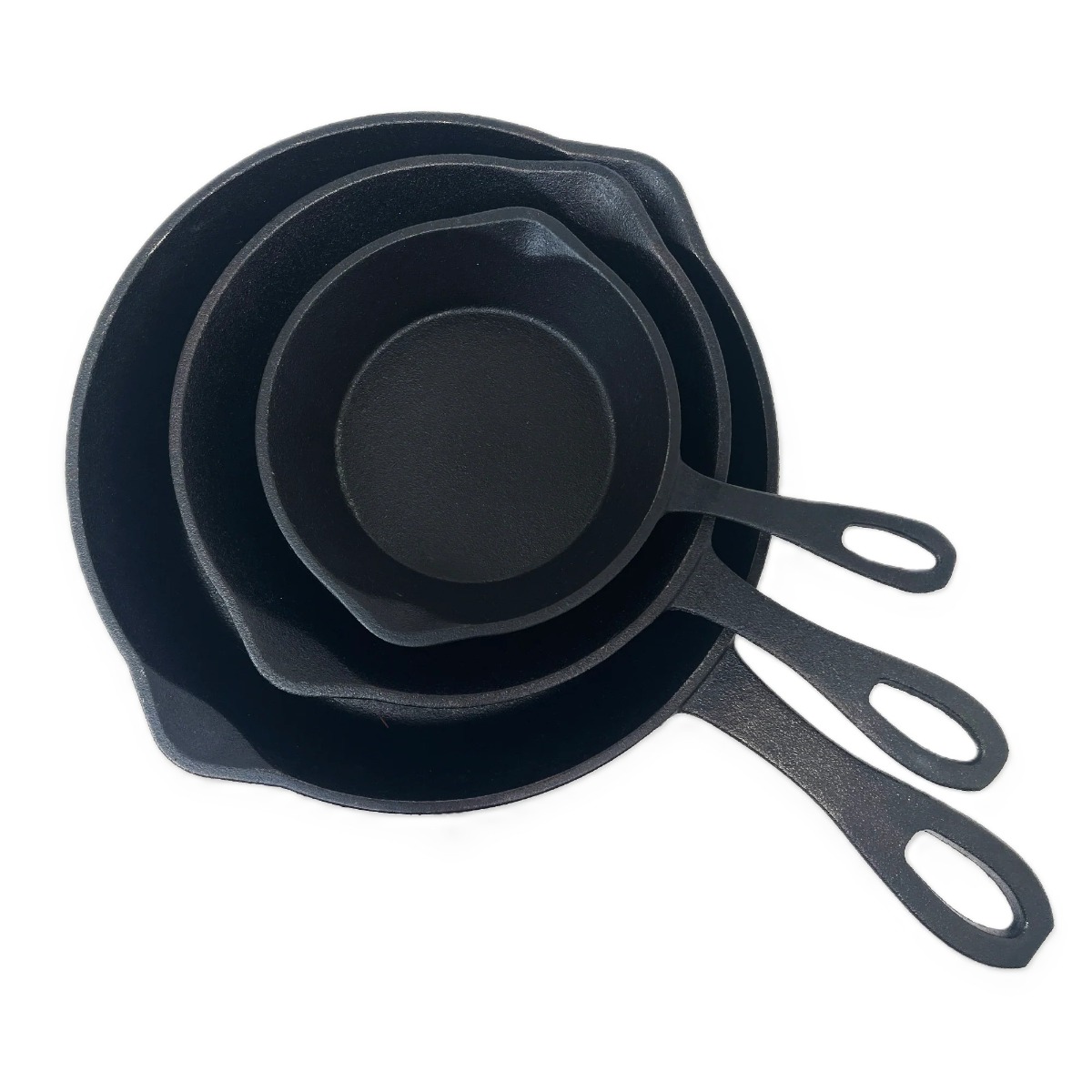 Bayou Classic 3-pc Cast Iron Skillet Set - 6-in, 8-in, 10-in - 7403