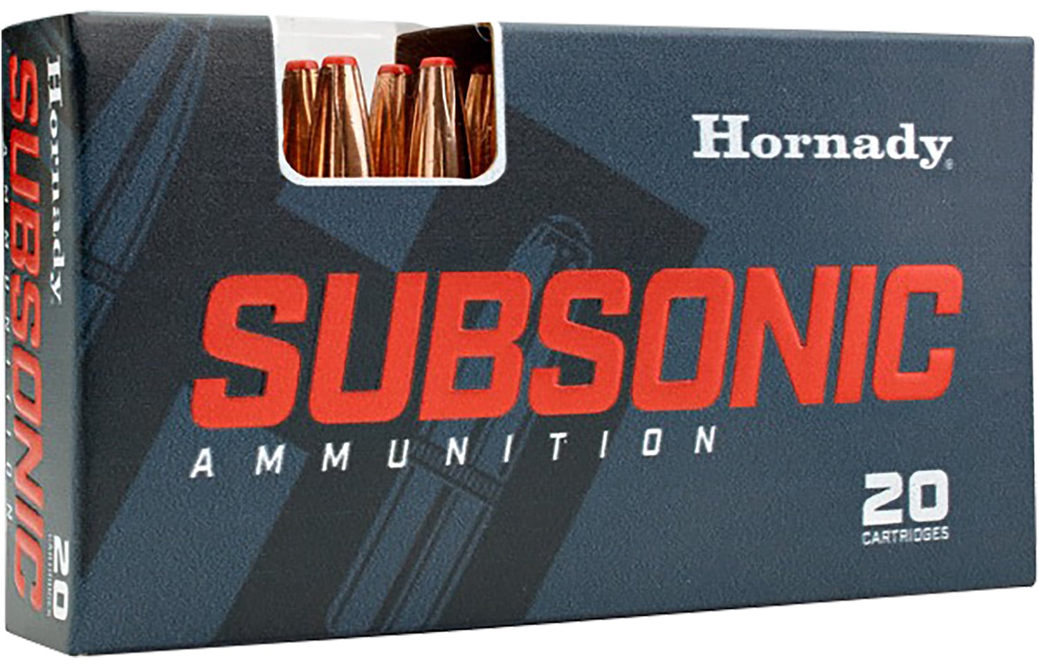 HORNADY SUBSONIC X 338ARC 307G 20RD BX 200RD CASE - No Credit Card Fees - Low, flat rate shipping