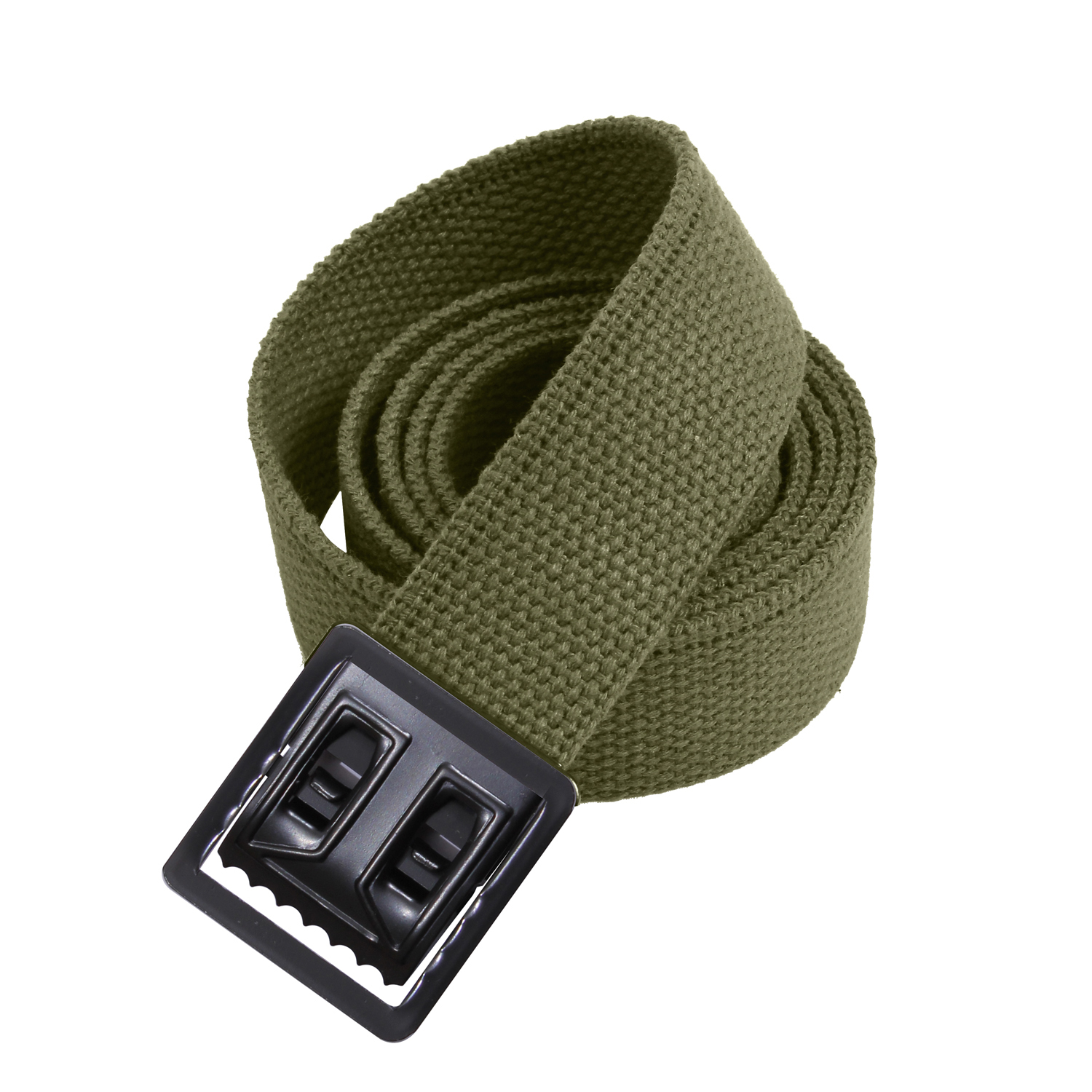 Rothco Military Web Belts With Open Face Buckle - Black, Olive Drab, 54 In