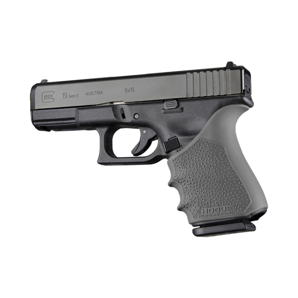 Hogue Handall Beavertail Grip Sleeve Fits Glock Gen 1-5 G19/G23/G32/G38, Slate Gray - Enhanced Control - 17052