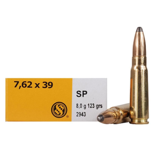 Sellier-Bellot Sellier & Bellot Rifle Ammunition 7.62x39mm 123 gr SP 2435 fps 20/ct