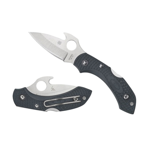 Spyderco Dragonfly 2 Gray EDC with Emerson Opener and Drop Point Edge - C28PGYW2