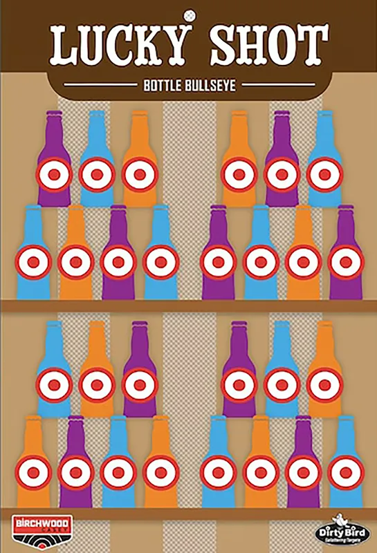 BIRCHWOOD CASEY Dirty Bird Target Lucky Shot Bottles