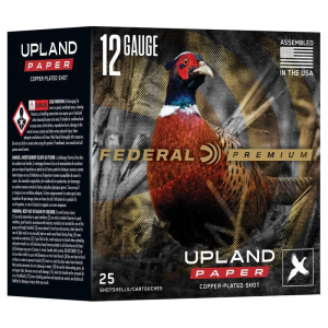 Federal Premium Upland Paper Shotshells 12ga 2-3/4" 1-1/4oz 1330 fps #4 25/ct