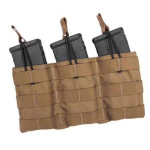 TACSHIELD (MILITARY PROD) T3508CY Speed Load Triple Rifle Mag Pouch Coyote 1000D Nylon
