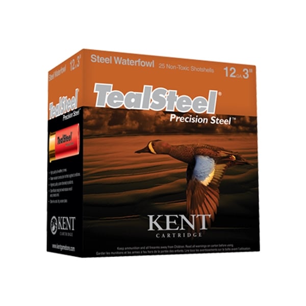 Kent 12GA TealSteel Precision Steel Waterfowl 3"#6 1 1/4 oz. 1350 FPS Shotshells, 20 Rounds