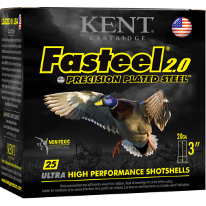 Kent Cartridge K203FS242 Fasteel 2.0 20GA 3\" 7/8oz #2 Shot - 25sh Box
