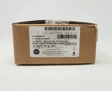 Remington 40 S Bulk Pack L40SW3BP 180 gr FMJ 650 rounds