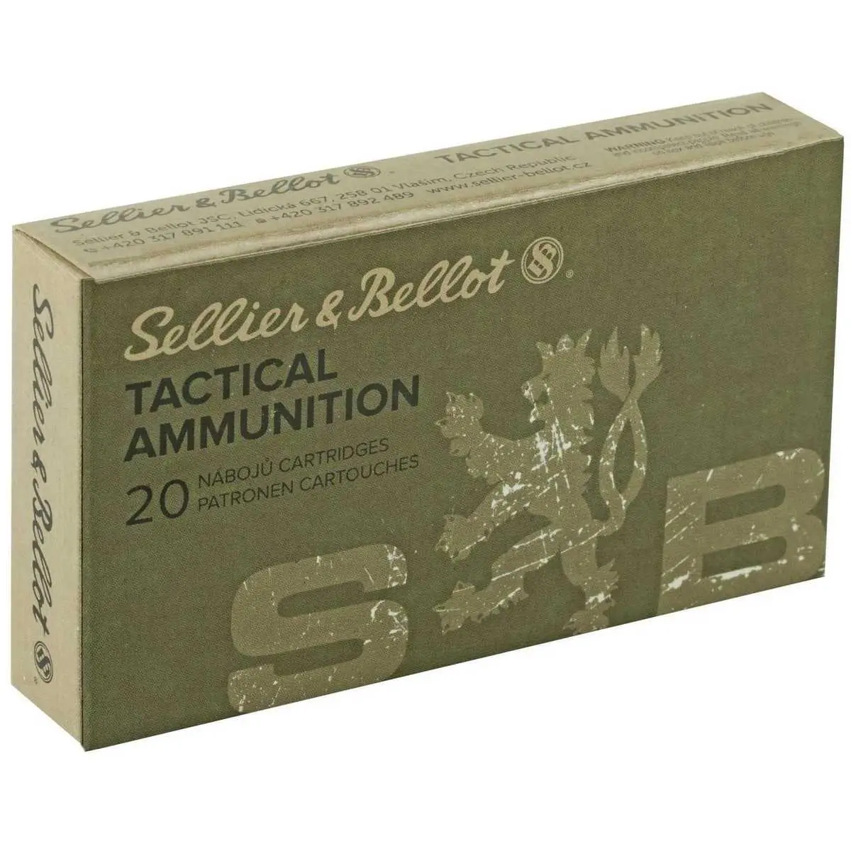 Sellier Bellot Rifle Ammunition 7.62x39mm 123 gr FMJ 2420 fps - 20/box