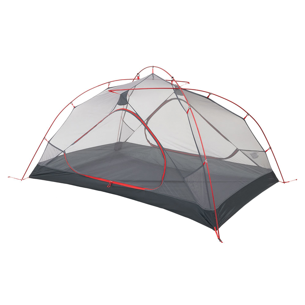 Alps Mountaineering Helix 7' x 4' 6" x 3' 5" 2 Person Tent, Charcoal/Red
