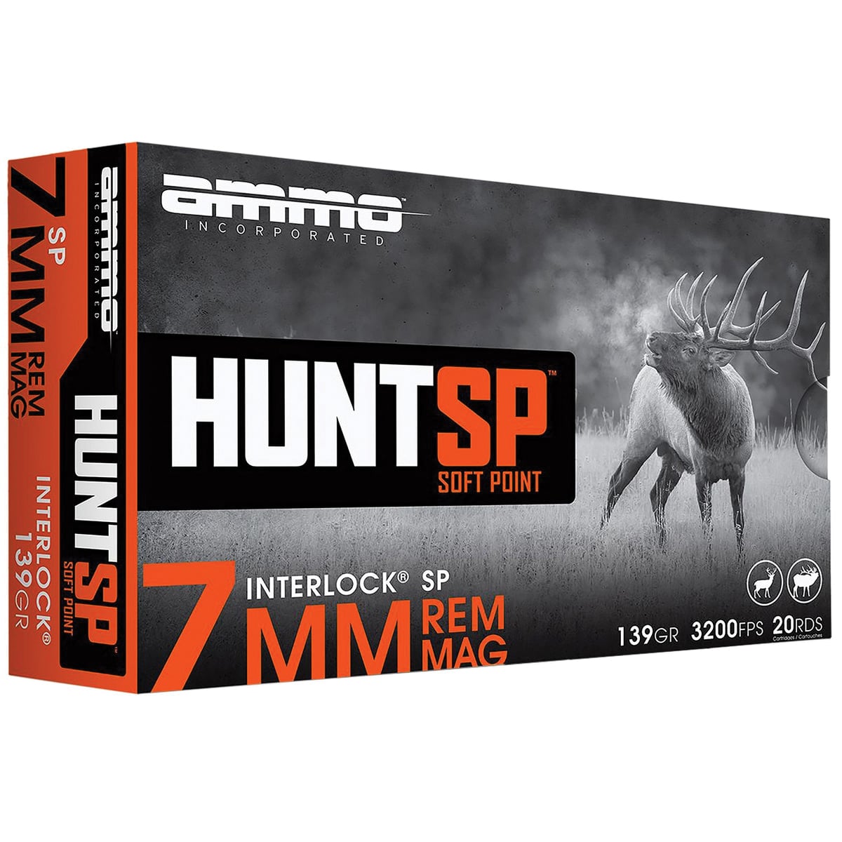 Ammo Inc 7MM139SPA20 Hunt 7mm 139gr Soft Point 20 Per Box/10 Case - No Credit Card Fees - Low, flat rate shipping