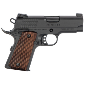 EAA Girsan MC1911SC Officer 45 ACP 3.4" 6rd Pistol - Black / Wood Grips