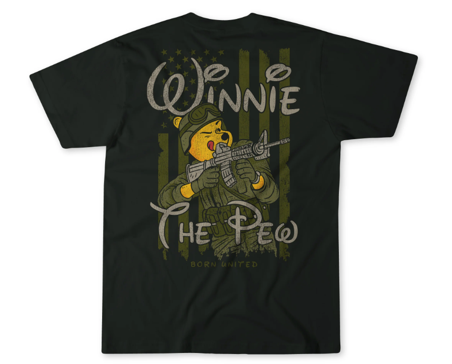 Born United Winnie the Pew T-Shirt, Large - BU-Pew-L