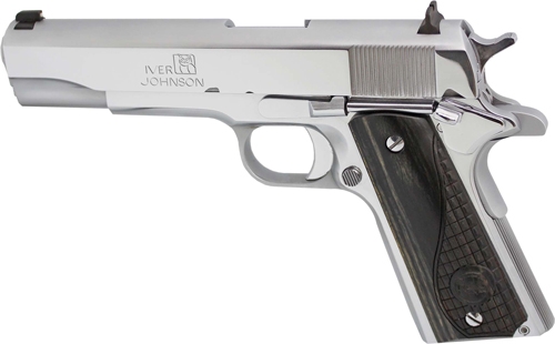 Iver Johnson 1911A1 .38 Super 5" Chrome Pistol