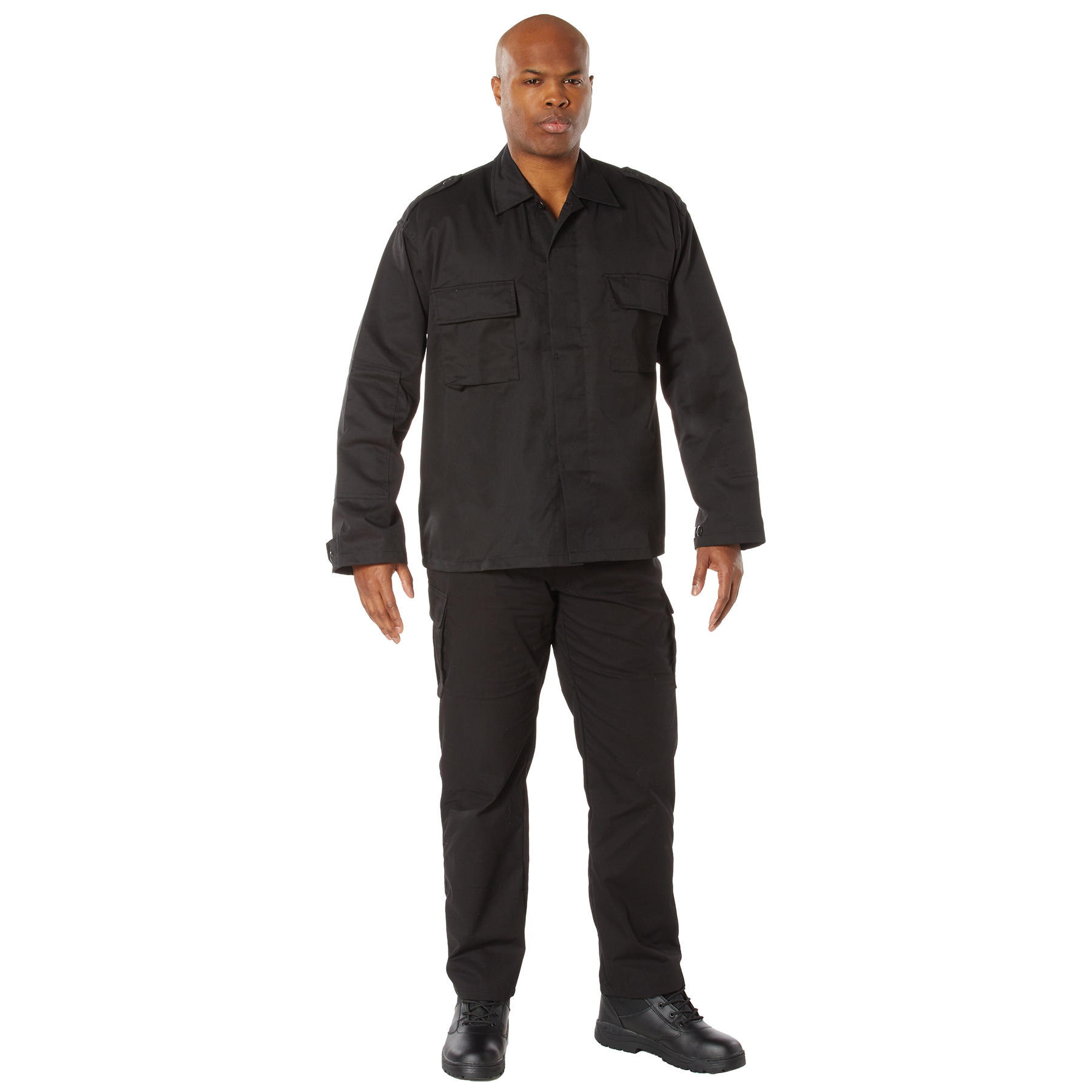 Rothco Tactical 2 Pocket Bdu Battle Dress Uniform Shirt - Black, X-Small