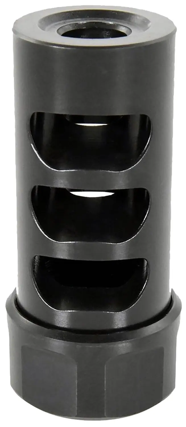 American Precision Arms G2M1230N Gen 2 Micro Bastard Self Timing Brake Black Nitride Stainless Steel with 1/2"-28 tpi Threads, 1.86" OAL, .750" Diameter for 30 Cal AR-Platform Hunting Rifles