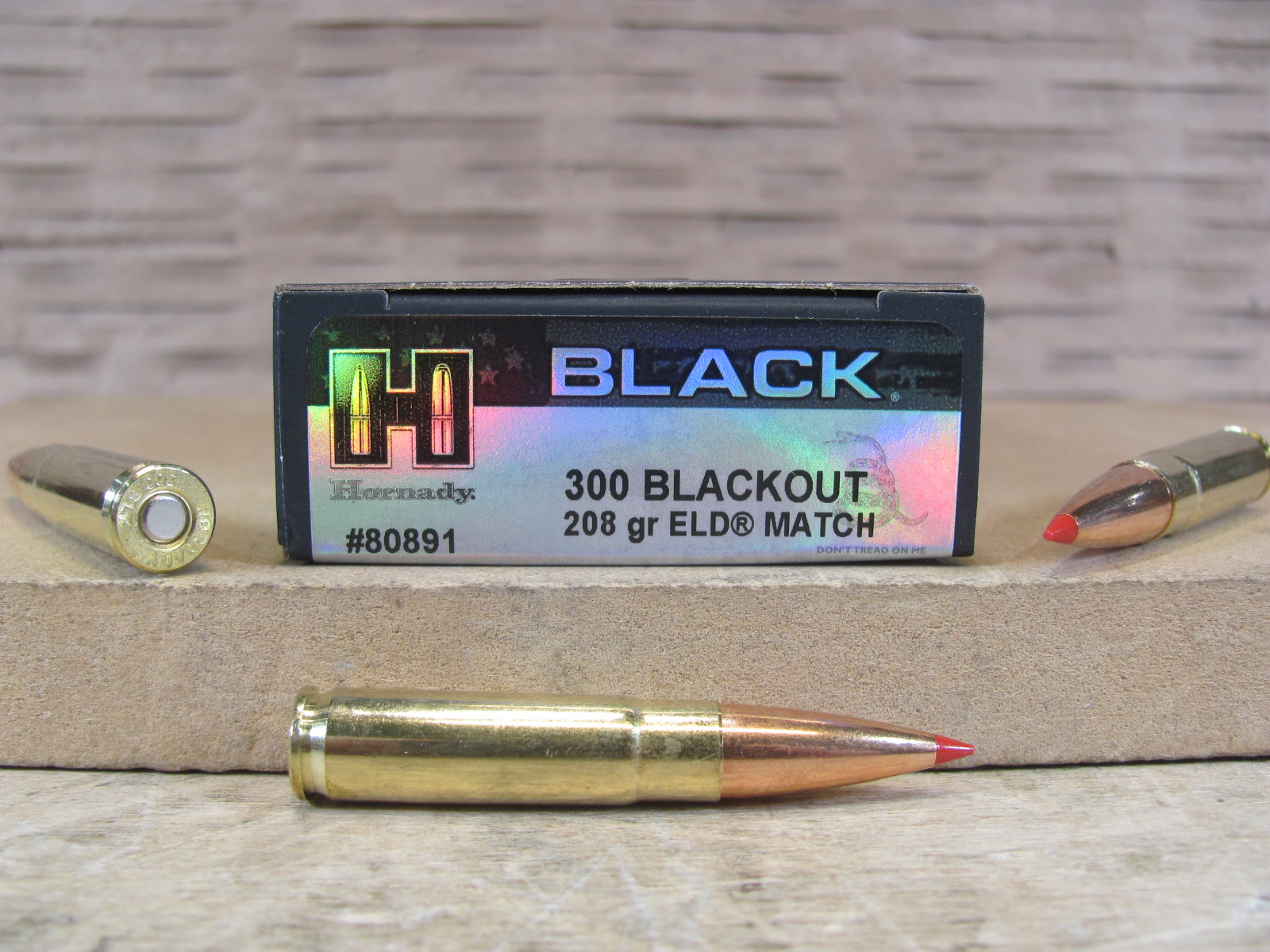 20 Round Box – 300 Blackout Subsonic 208 Grain ELD-Match Hornady Black Ammunition – 80891
