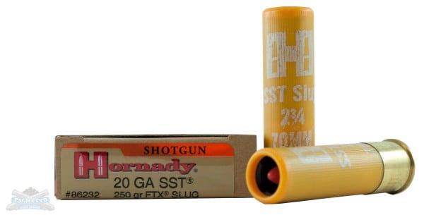 Hornady 20ga 250gr FTX Slug Ammunition 5rds - 86232