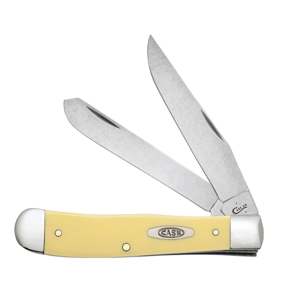 Case Trapper Folding Knife Clip Point/Spey, Yellow
