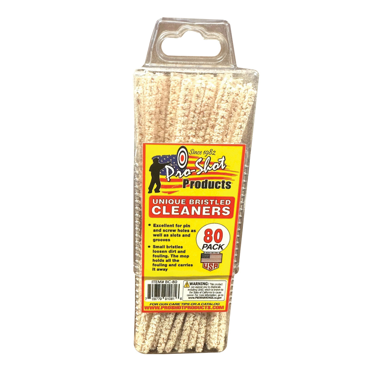 ProShot NXT CLP Unique Bristled Cleaner, Reusable Container of 80