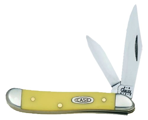 Case Yellow Synthetic Chrome Vanadium Peanut Knife - 00030
