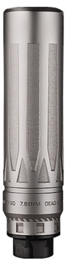 Dead Air Nomad-Ti XC Silver 7.62mm Silencer w/ Xeno Adapter & Omni Brake
