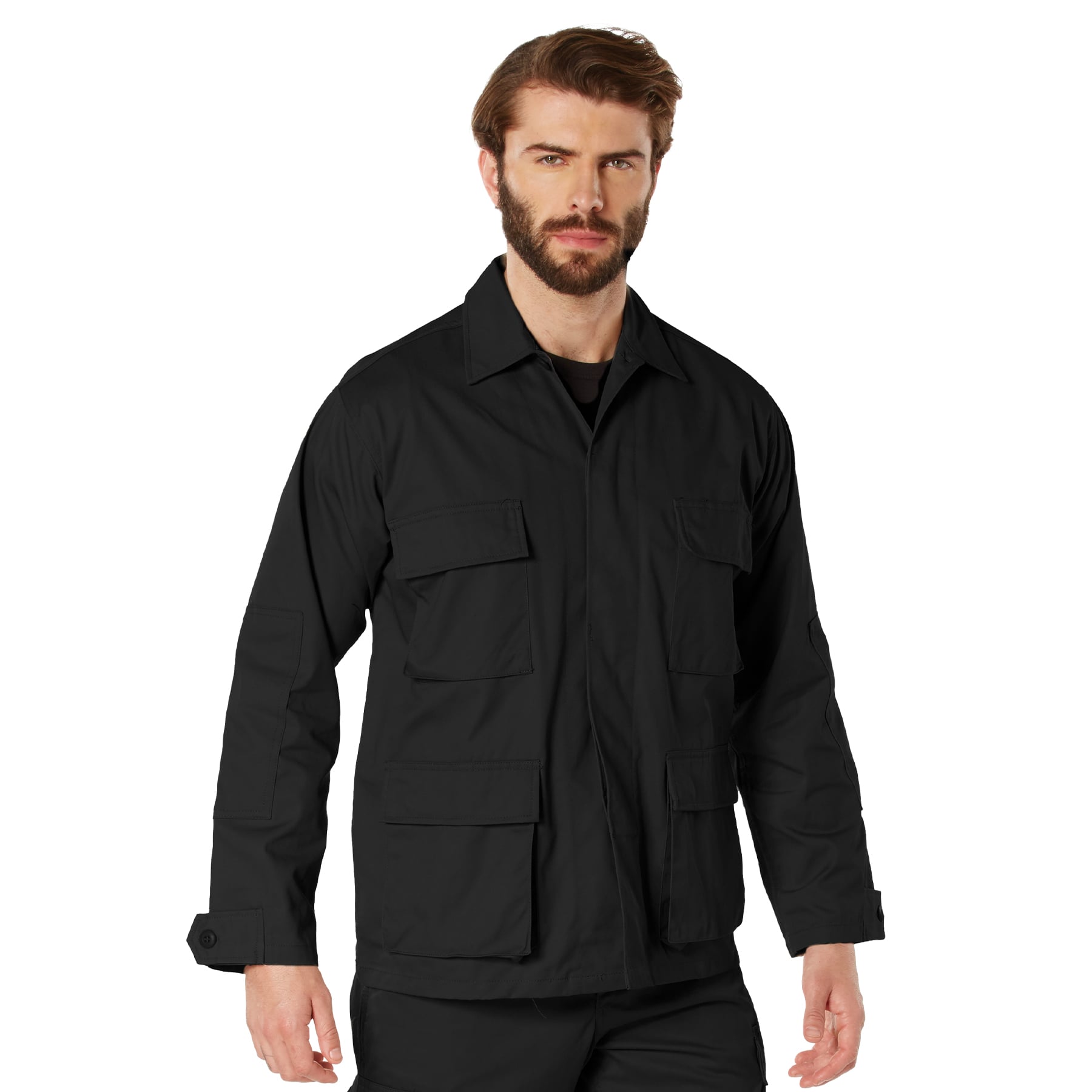 Rothco Twill Bdu Shirt - Black, X-Small