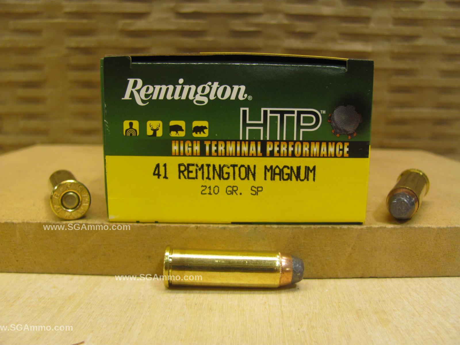 500 Round Case – 41 Remington Magnum 210 Grain HTP Jacketed Soft Point Ammo – RTP41MG1