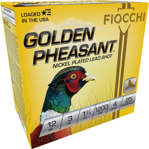 Fiocchi GOLDEN PHEASANT NP 12ga 3" 1 3/4oz #4 1200fps 25RD