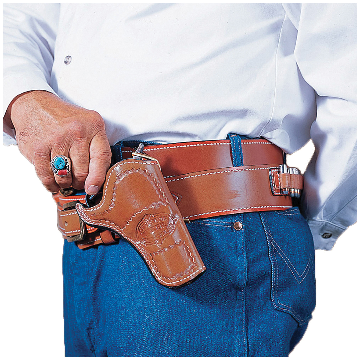 Desantis Gunhide Doc Holliday Cross Draw Colt SAA Holster RH Leather, Tan