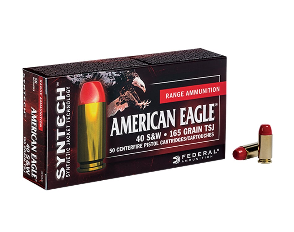 American Eagle 40 S&W 165gr TSJ (Total Synthetic Jacket) Ammunition 50rds - AE40SJ1
