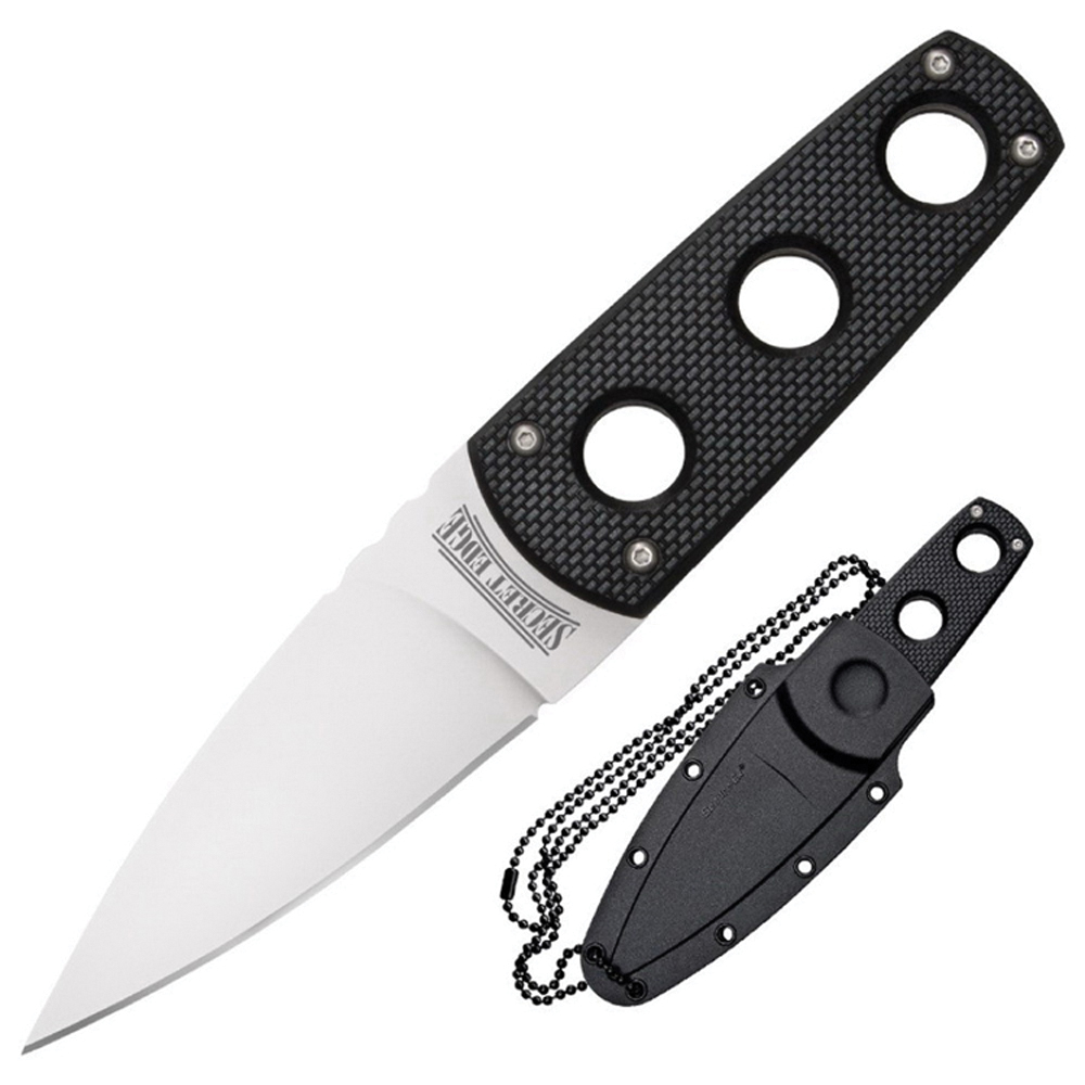 Cold Steel Secret Edge Spear Point Fixed Knife, 3.5", Black - 11SDT
