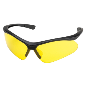 Champion Open Frame Ballistic Shooting Glasses Black Frame Yellow Lens