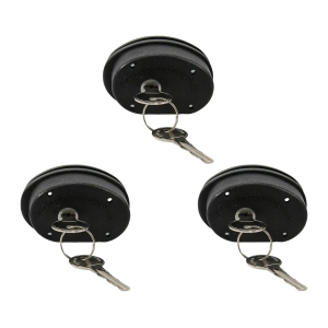 Firearm Safety Devices TL3095RKA Trigger Lock Keyed Black Rubber w/Metal Lock 3 Pack