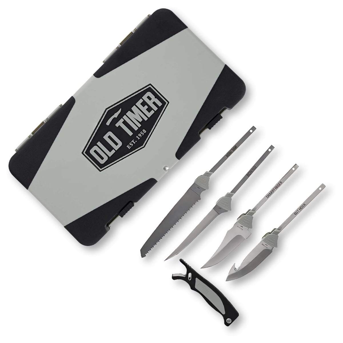Old Timer Switch-It Fixed Blade Hunting Knife Set, Gray - 1160966