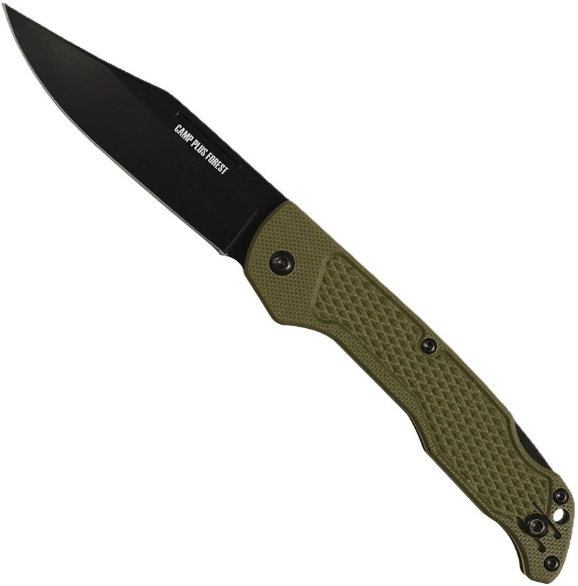 Ontario Knife Company Camp Plus EDC Lockback, OD Green
