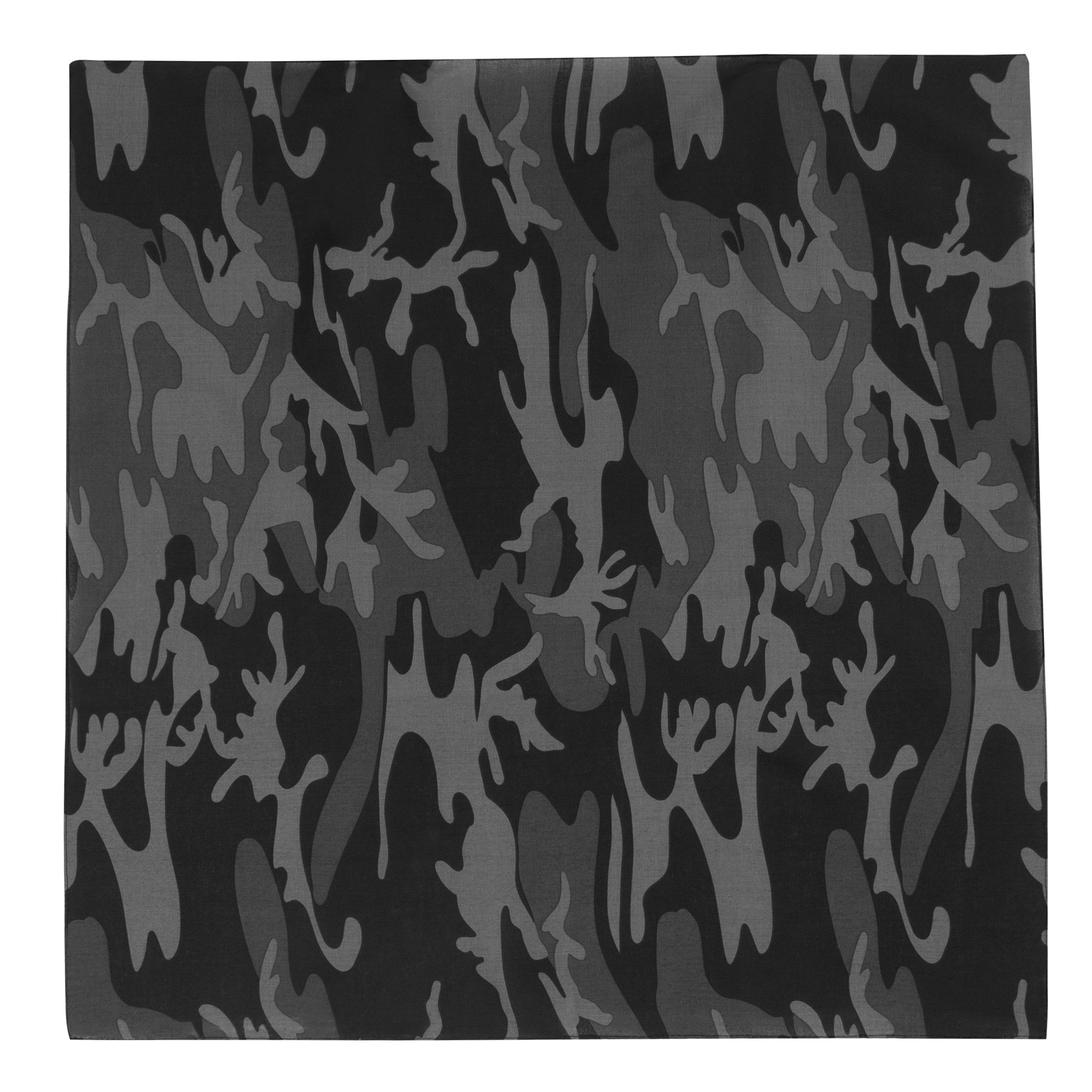 Rothco Large Camo Bandana 27 X 27 Inch - Black Camo